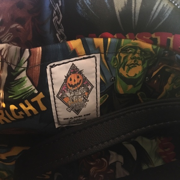 Love Pain and Stitches Frankenstein Pumpkin Bag - Picture 3 of 5